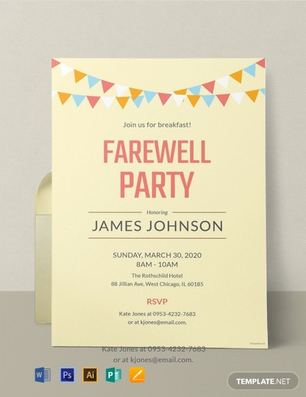 farewell party invite for coworker